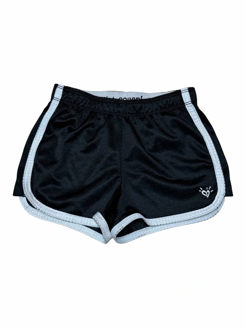 Justice Girls Size 8 Black Athletic Running Shorts Performance Active Gym